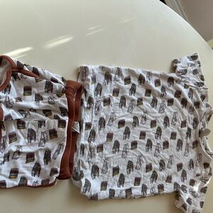 Kate Quinn Brown Book Tee and short set